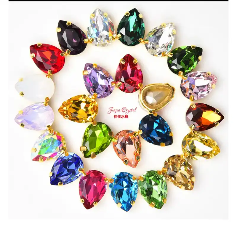 نگین مدل سنگ جواهردوزی اشکی کد 019 بسته 5 عددی