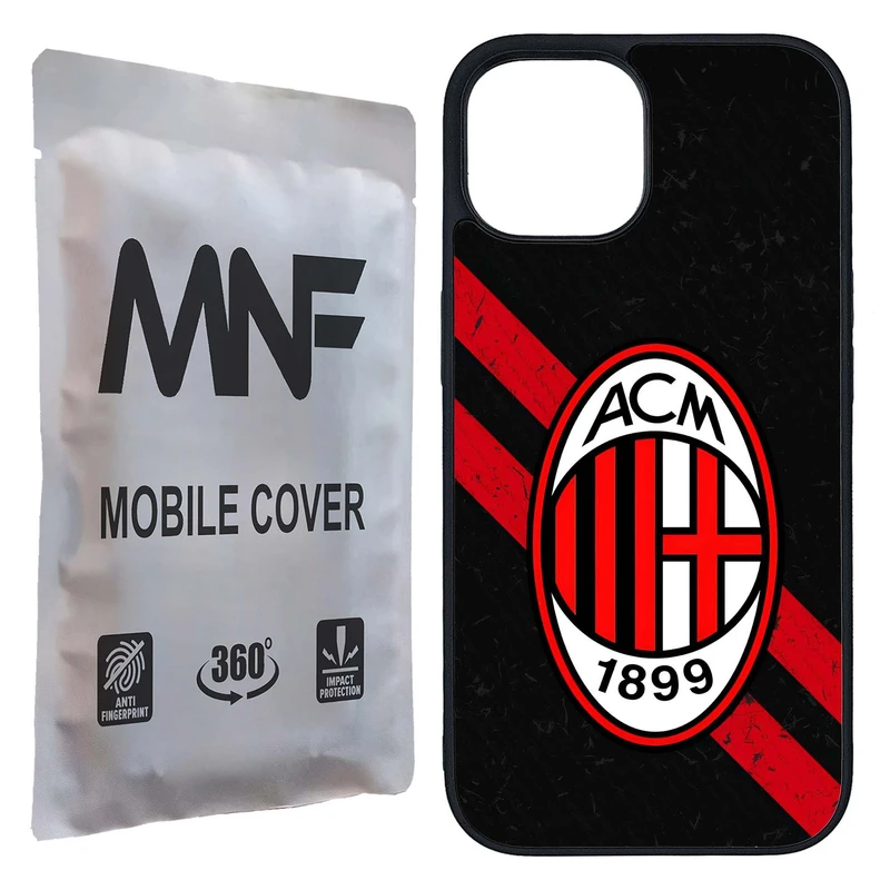 کاور ام ان اف طرح تیم AC Milan کد P-241 مناسب برای گوشی موبایل اپل iPhone 15