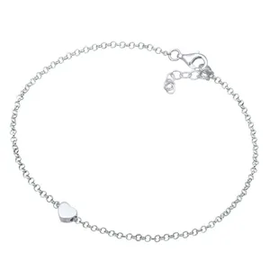 دستبند نقره زنانه مدل قلب 1026