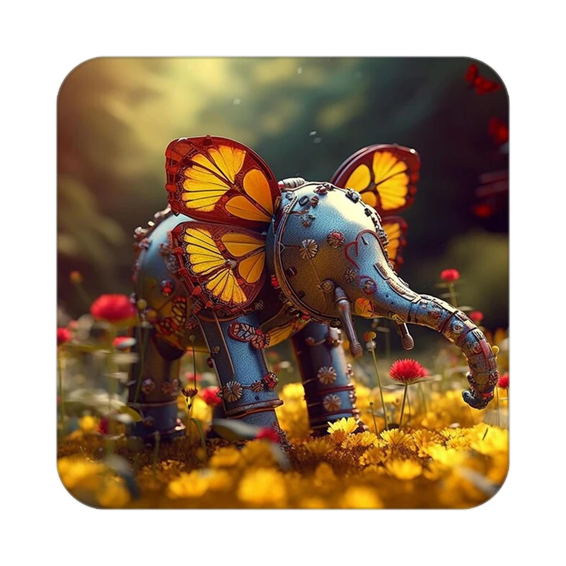 زیر لیوانی کاکتی طرح حیوانات رنگی مدل mp25569