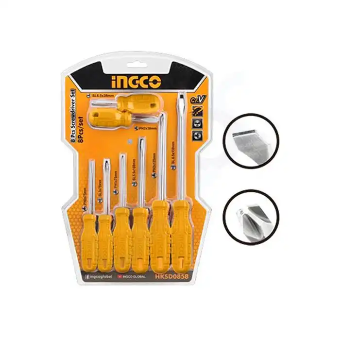 پیچ گوشتی اینکو مدل  HKSD0858 مجموعه 8 عددی