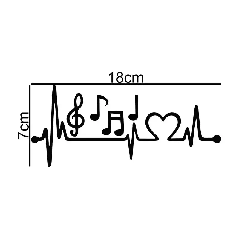 برچسب بدنه خودرو ماتریسیو طرح ضربان قلب موسیقی کد M258