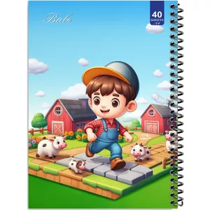دفتر نقاشی 40 برگ انتشارات بله طرح پسرانه مزرعه کد A4-K716