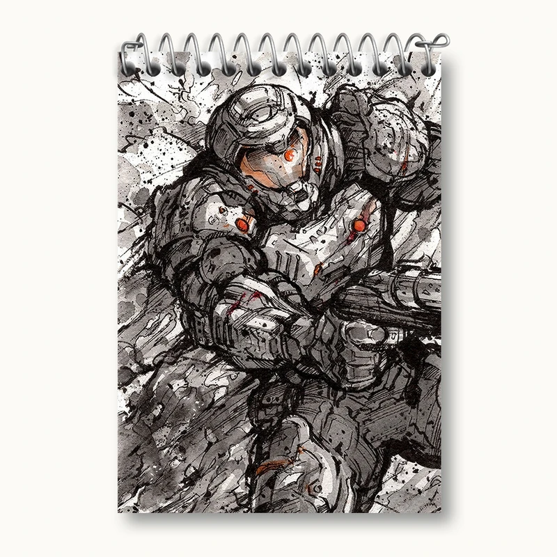 دفتر یادداشت 50 برگ خندالو مدل بازی رستاخیز (Doom) کد 31385