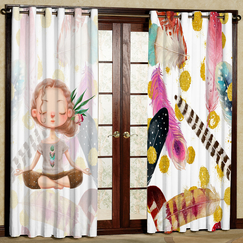 پرده مدل دختر مخمل پانچی کد 1169L سایز 140x280 سانتی متر