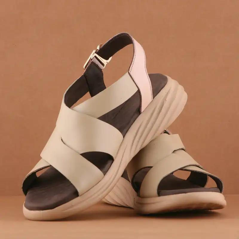 صندل زنانه چرم یلسان مدل ریچموند کد 640-GN-srt