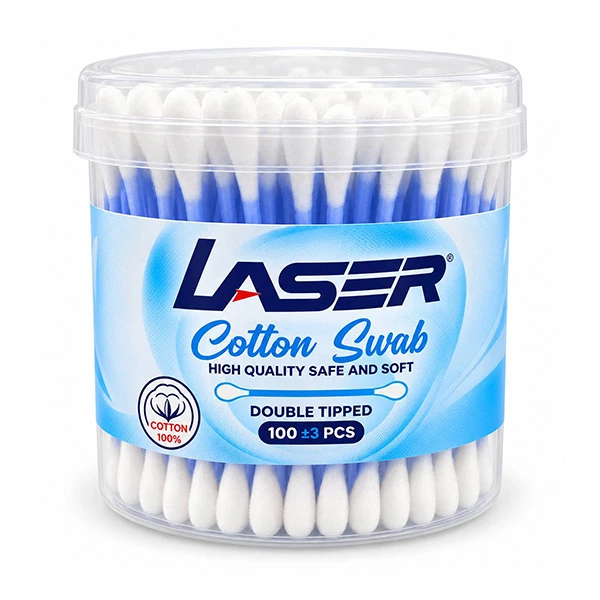 گوش پاک‌کن لیزر مدل Cotton Swab بسته 100 عددی

