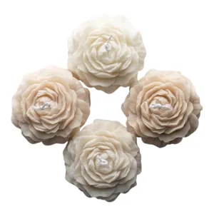 شمع مدل گل آلاله بسته 4 عددی