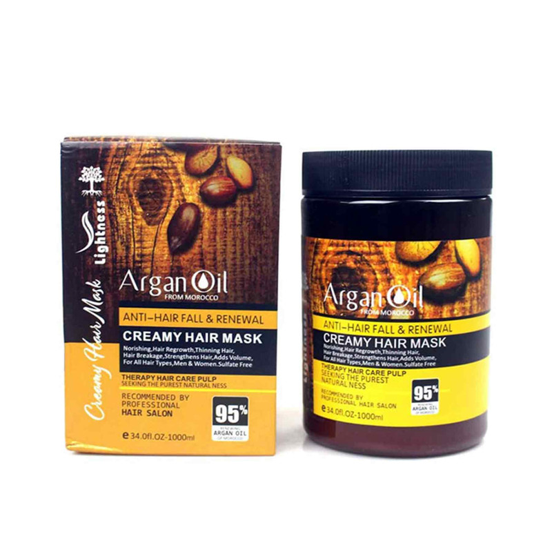 ماسک مو لایتنس مدل Argan oil حجم 1000 میلی لیتر