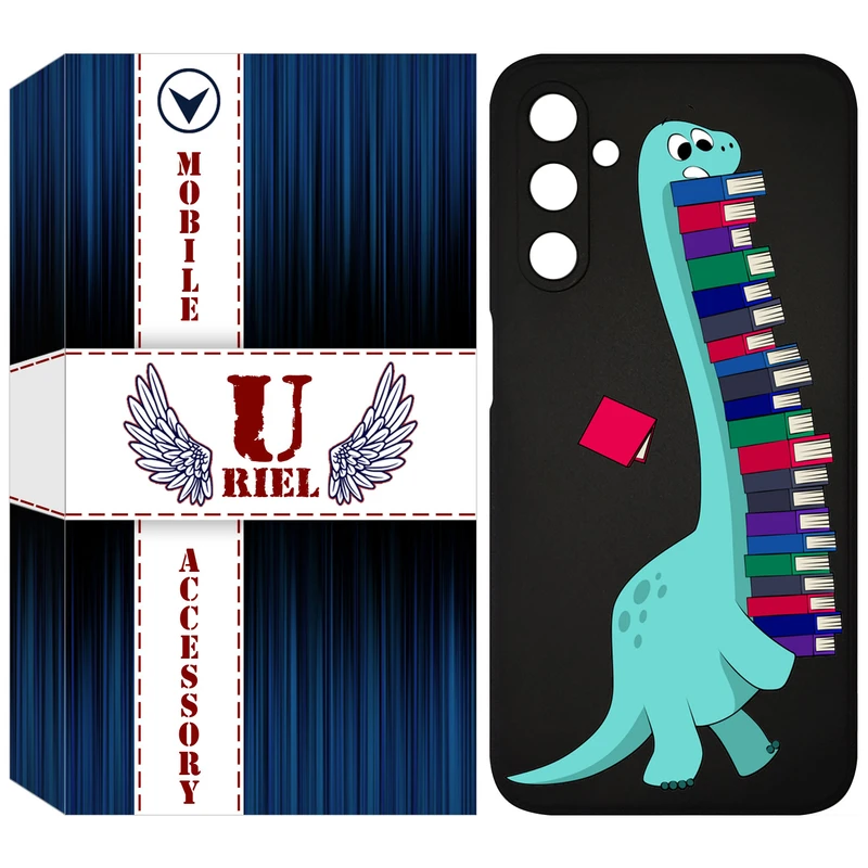 کاور یوریل مدل KSH کد 17 طرح دایناسور کتابخوان مناسب برای گوشی موبایل سامسونگ Galaxy A24
