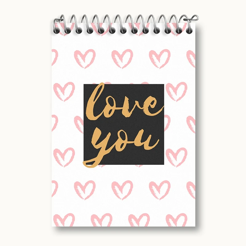 دفتر یادداشت 50 برگ خندالو مدل Love You کد N139