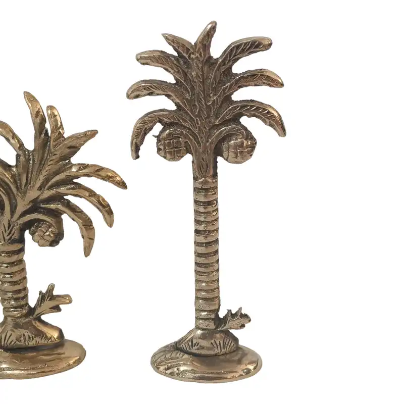 دکوری برنجی مدل نخل کد H-2048 بسته 2 عددی