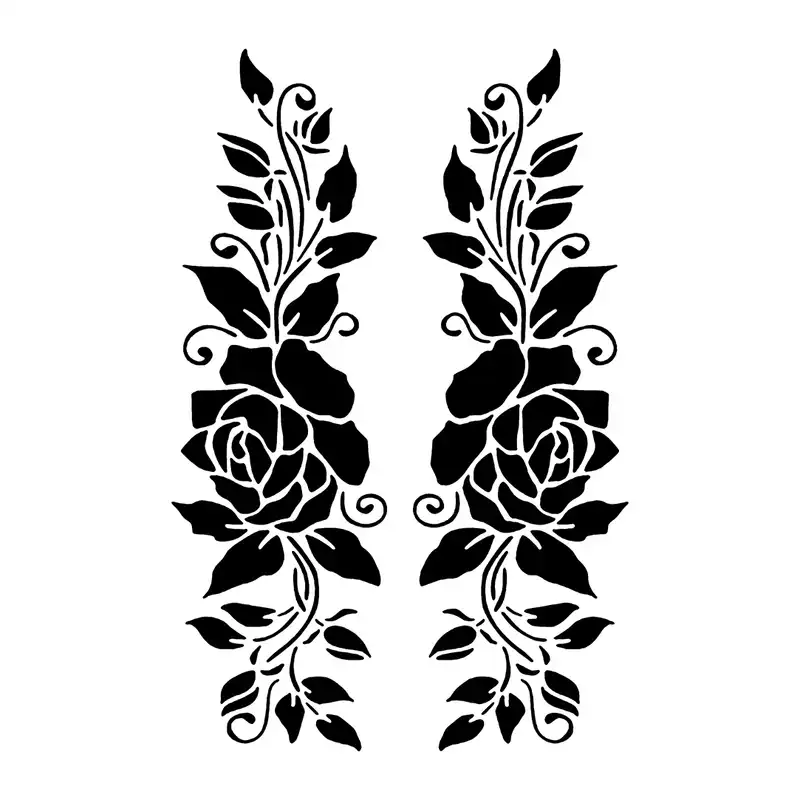 شابلون باتیس آرت طرح گل کد 50-455