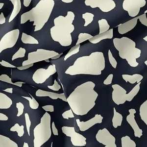 پارچه لباس مدل کرپ حریر طرح خال خالی کد 9101B