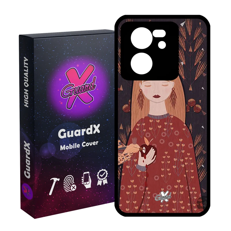 کاور گارد ایکس طرح دختر مدل Glass10413 مناسب برای گوشی موبایل شیائومی 13T/13T Pro/Redmi K60 Ultra