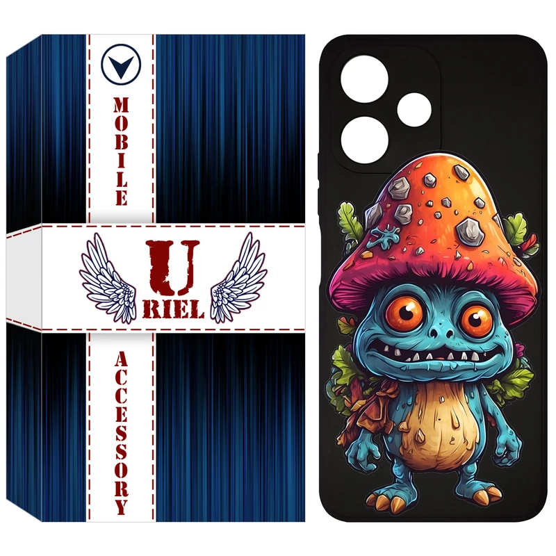 کاور یوریل قاب مدل KSH کد 47 طرح قارچ مناسب برای گوشی موبایل شیائومی Redmi 12 5G / Redmi Note 12R / Poco M6 Pro 5G