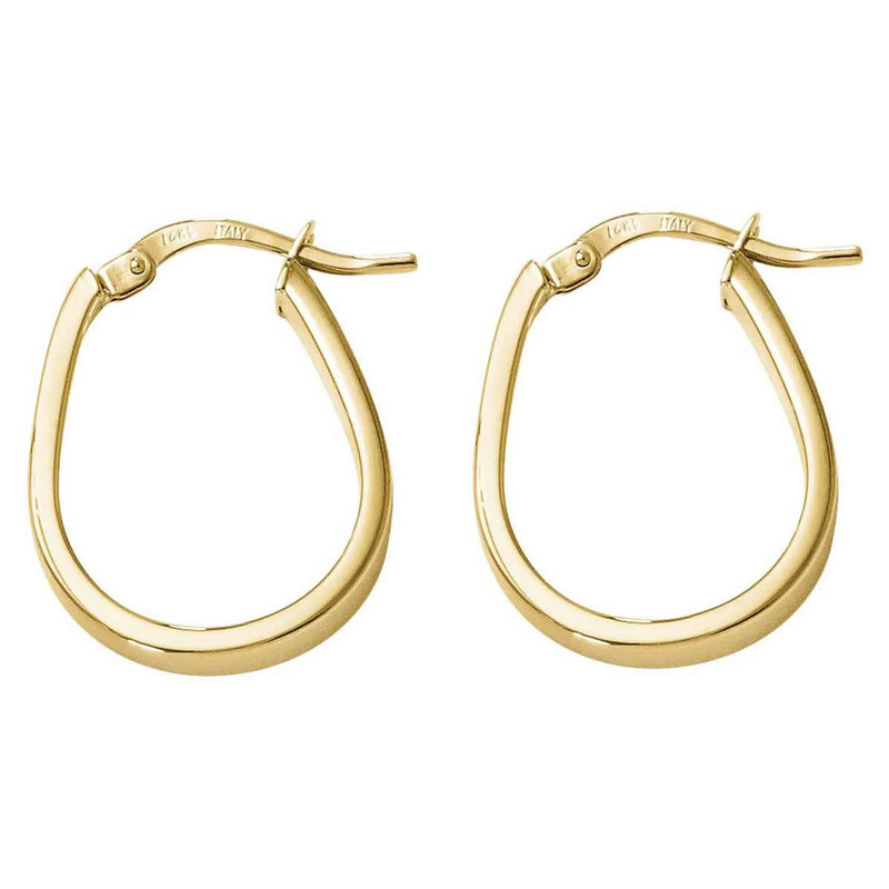 گوشواره حلقه‌ای طلا 18 عیار زنانه دوست خوب مدل primal132