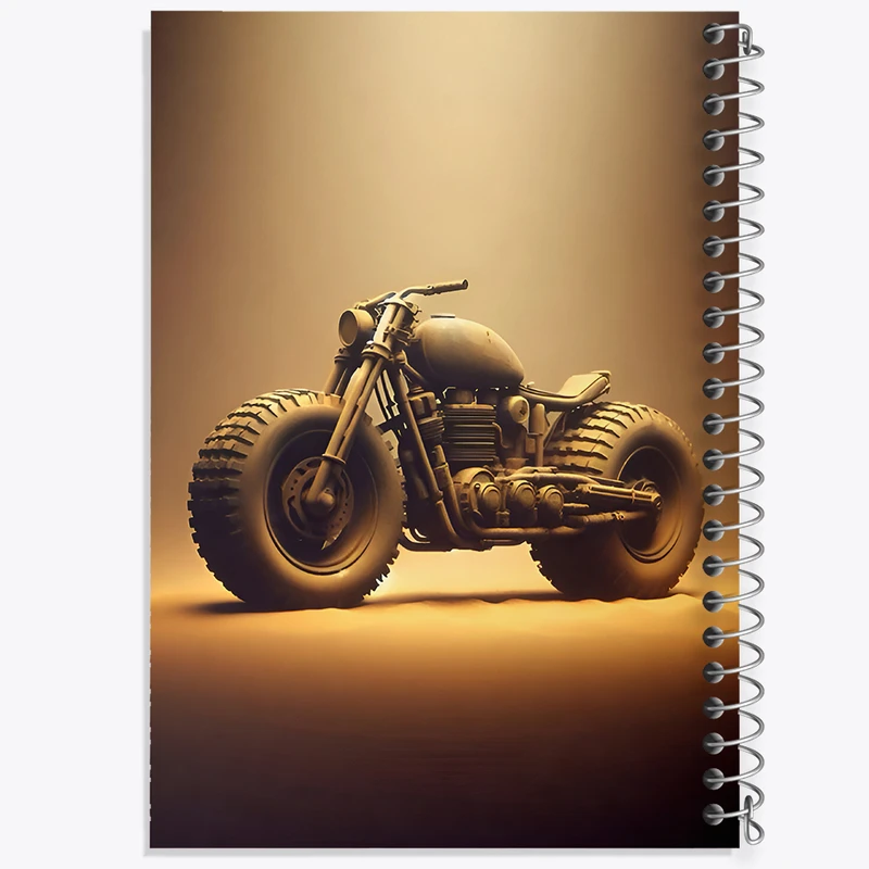 دفتر مشق 50 برگ خندالو طرح موتور سیکلت کد F7934