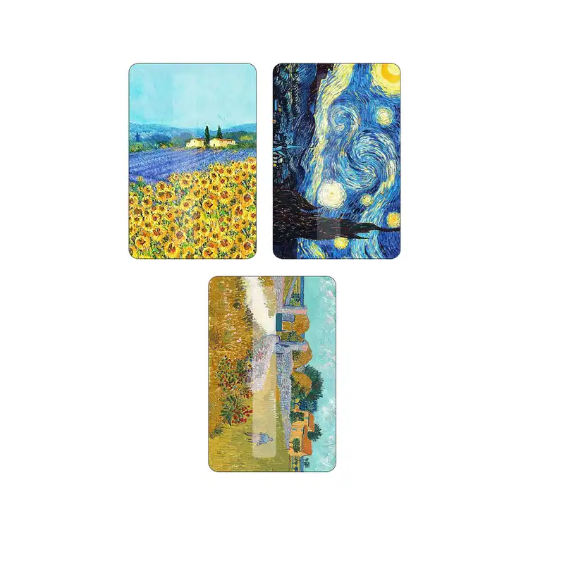استیکر کارت طرح ونگوگ مجموعه 3 عددی