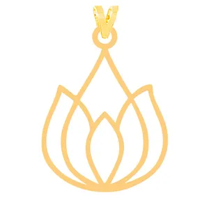 آویز گردنبند طلا 18 عیار زنانه کرابو مدل گل Kr31682