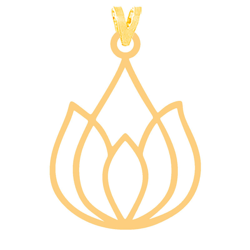 آویز گردنبند طلا 18 عیار زنانه کرابو مدل گل Kr31682