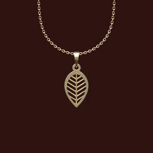 گردنبند طلا 18 عیار زنانه مدوپد مدل برگ کد X2-1-1153