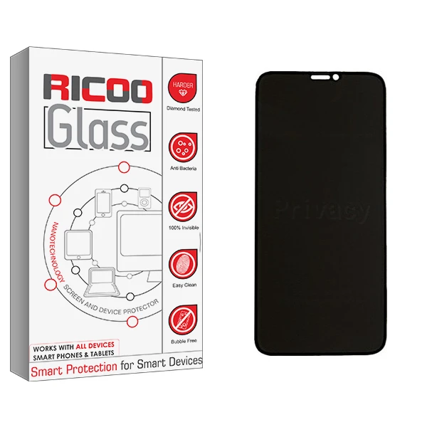 محافظ صفحه نمایش حریم شخصی ریکوو مدل +HD مناسب برای گوشی موبایل اپل iPhone 11 Pro