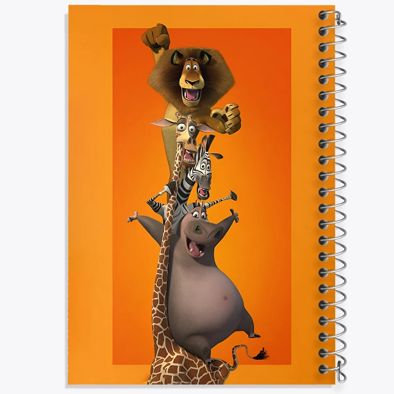 دفتر مشق 50 برگ خندالو طرح ماداگاسکار (Madagascar) کد N5069