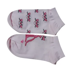  جوراب دخترانه طرح پلنگ صورتی کد 01