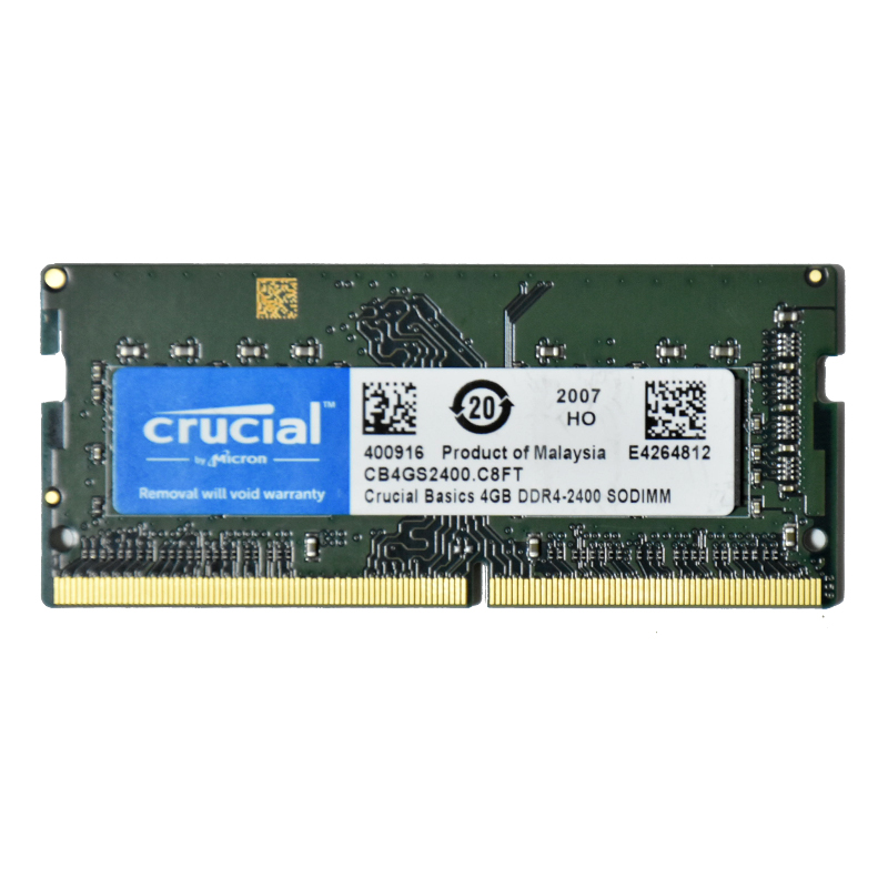 رم لپ تاپ DDR4 تک کاناله 2400 مگاهرتز کروشیال مدل CB4GS2400 ظرفیت 4 گیگابایت
