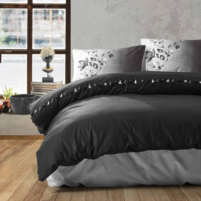 سرویس روتختی کاتن باکس مدل Candy Daren Siyah تک نفره 3 تکه