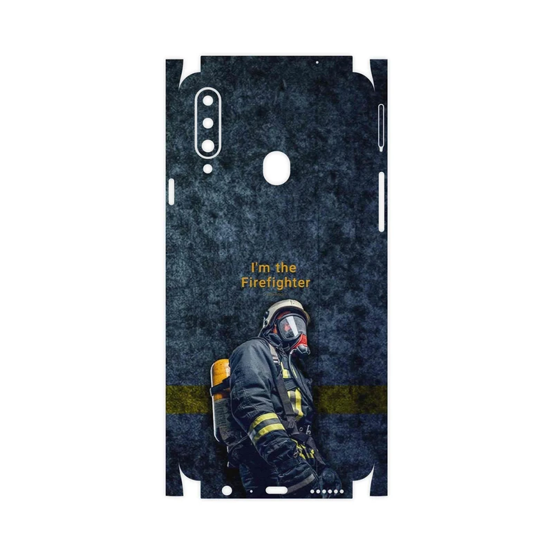 برچسب پوششی ماهوت مدل Firefighter-FullSkin مناسب برای گوشی موبایل سامسونگ Galaxy A20s