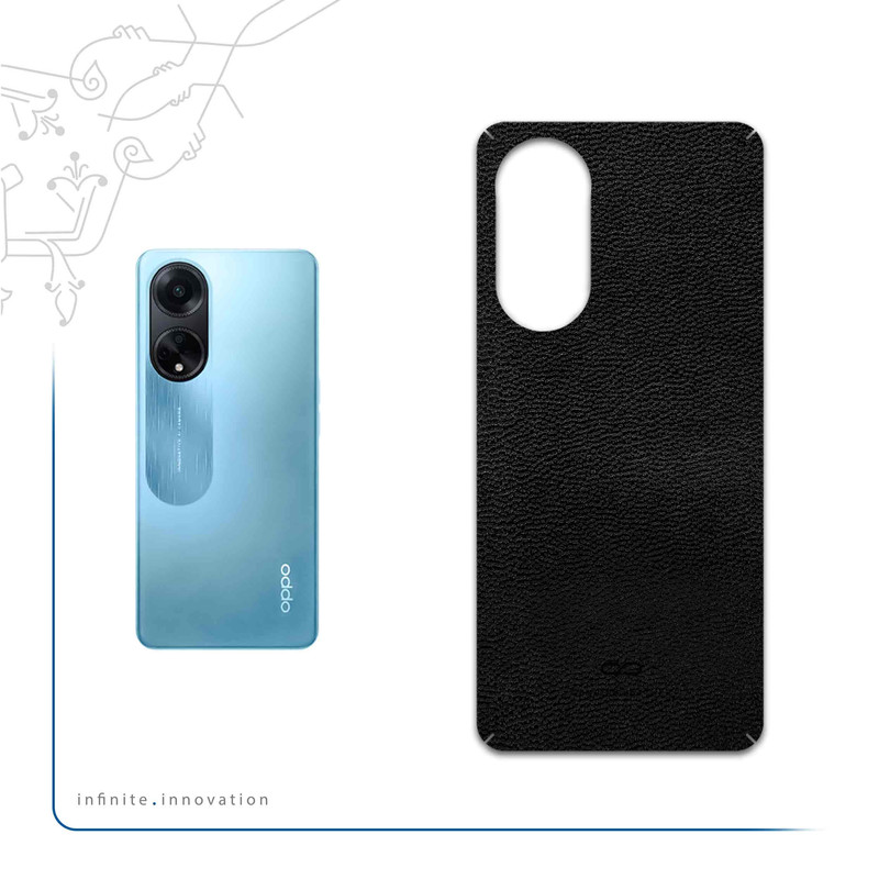 برچسب پوششی ماهوت مدل Black-Leather مناسب برای گوشی موبایل اپو A98