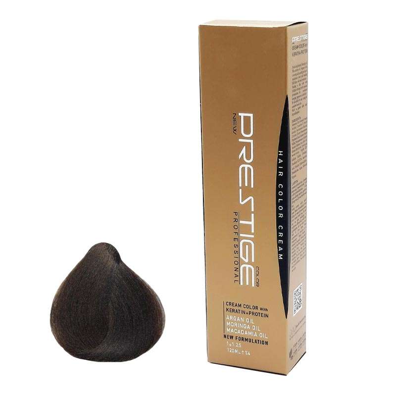 رنگ مو نیو پرستیژکالر سری طبیعی شماره 5 حجم 120 میلی لیتر رنگ قهوه ای روشن رنگ مو نیو پرستیژکالر سری طبیعی شماره 5 حجم 120 میلی لیتر رنگ قهوه ای روشن