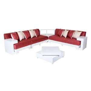 مبل راحتی 6 نفره مدل ال کد 100-MR103-321KJ-RE-CR-WH