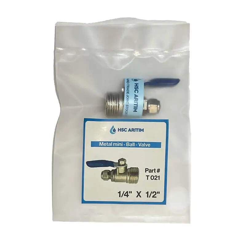 شیر ورودی ساید و کولر اچ اس سی اریتیم مدل  1/2 به 1/4