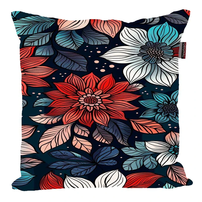 کوسن پاد آفرین مدل فانتزی طرح گل رنگی کد 2235