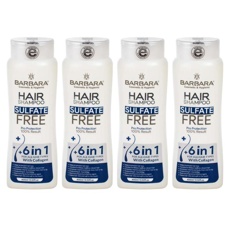 شامپو مو باربارا مدل Pro Protection حجم 400 میلی لیتر مجموعه 4 عددی