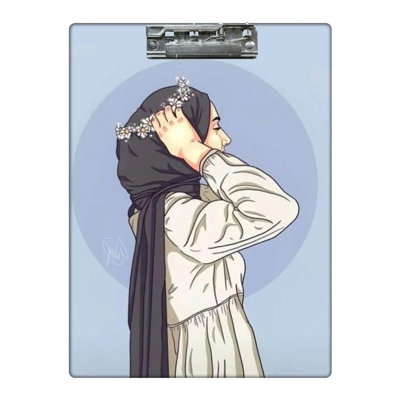 تخته شاسی طرح دخترانه محجبه کد 7741641 سایز A4