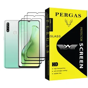 Waily Nice Pergas Glass MIX003 Screen Protector For Oppo A31 Pack Of 3