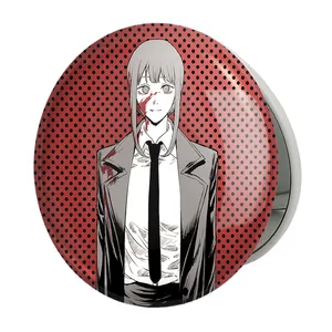 آینه جیبی خندالو طرح ماکیما انیمه مرد اره ای Chainsaw Man مدل تاشو کد 17947 