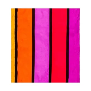 روکش لحاف مایکروفایبر آدنو مدل Colored stripes کد CH41 دو نفره سایز 240x220 سانتی‌متر
