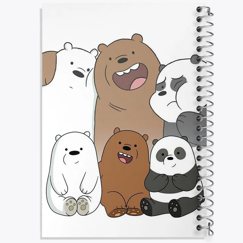 دفتر ژورنال نویسی 50 برگ خندالو مدل نقطه ای طرح سه خرس کله پوک کد N1954