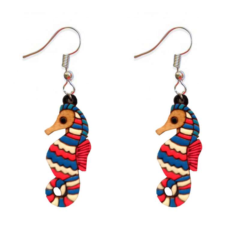 گوشواره دخترانه مدل اسب دریایی کد Seahousre