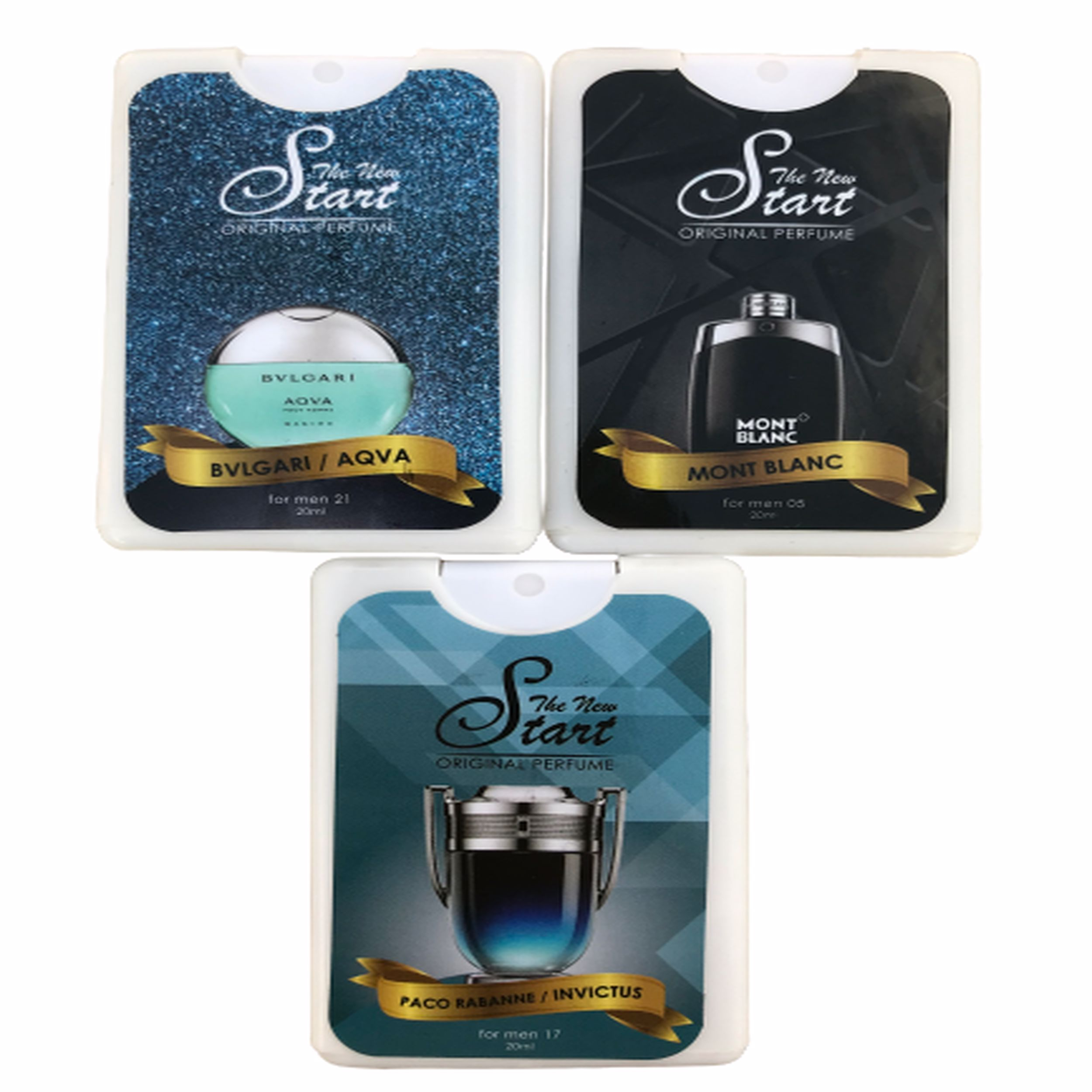 عطر جیبی مردانه نیو استارت مدل VIP حجم 20 میلی لیتر مجموعه 3 عددی