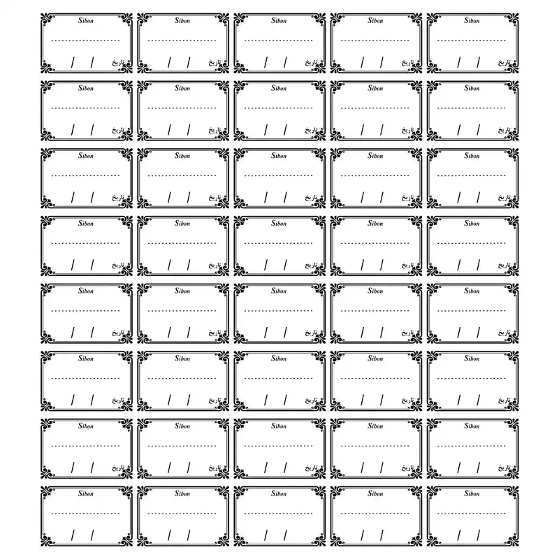 برچسب مدل فریزری طرح مواد غذایی کد 5CA بسته 50 عددی