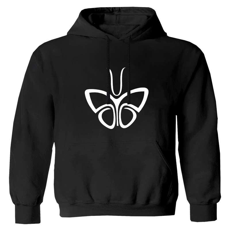 هودی دخترانه مدل پروانه F24 رنگ مشکی