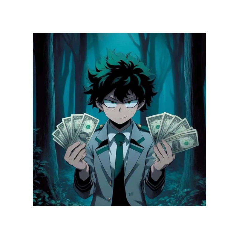 استیکر لپ تاپ و موبایل مدل انیمه طرح مدرسه قهرمانانه من ایزوکو میدوریا My Hero Academia Izuku Midoriya کد 3606
