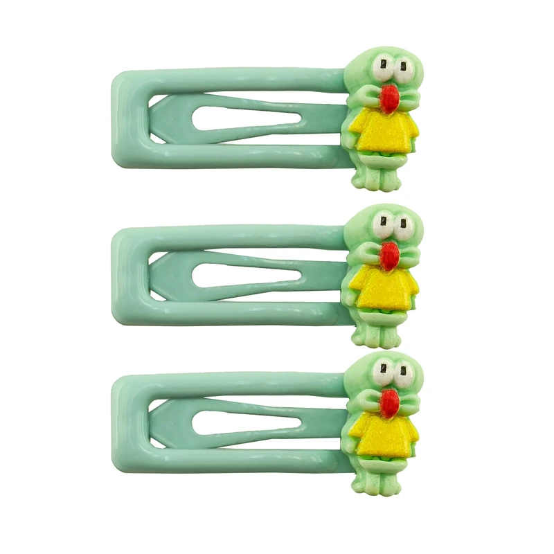 گیره مو دخترانه مدل باب اسفنجی طرح اختاپوس هشت پا بسته 3 عددی