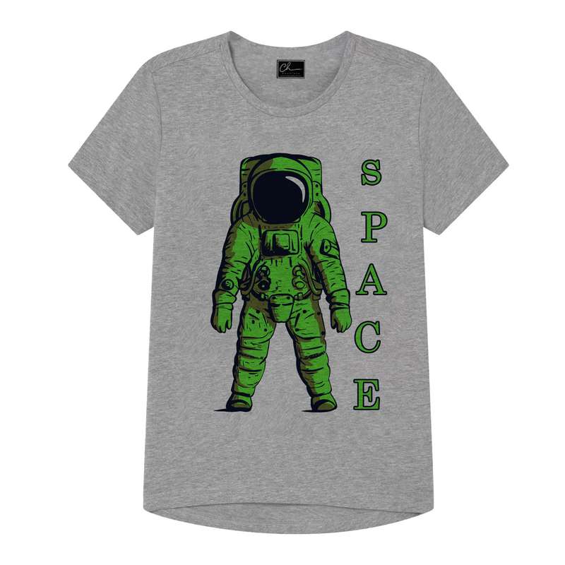 تی شرت پسرانه مدل SPACE کد J58 رنگ طوسی